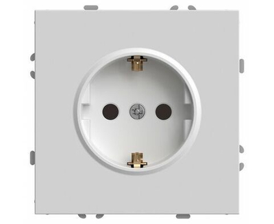 Розетка 1-местная с покрытием Soft Touch с защитной шторкой с/з (механизм), 250В, 16А, серия Эмили, RST16-5110-01, белый фарфор (РАМКА ПРИОБРЕТАЕТСЯ ОТДЕЛЬНО), STEKKER 49880
