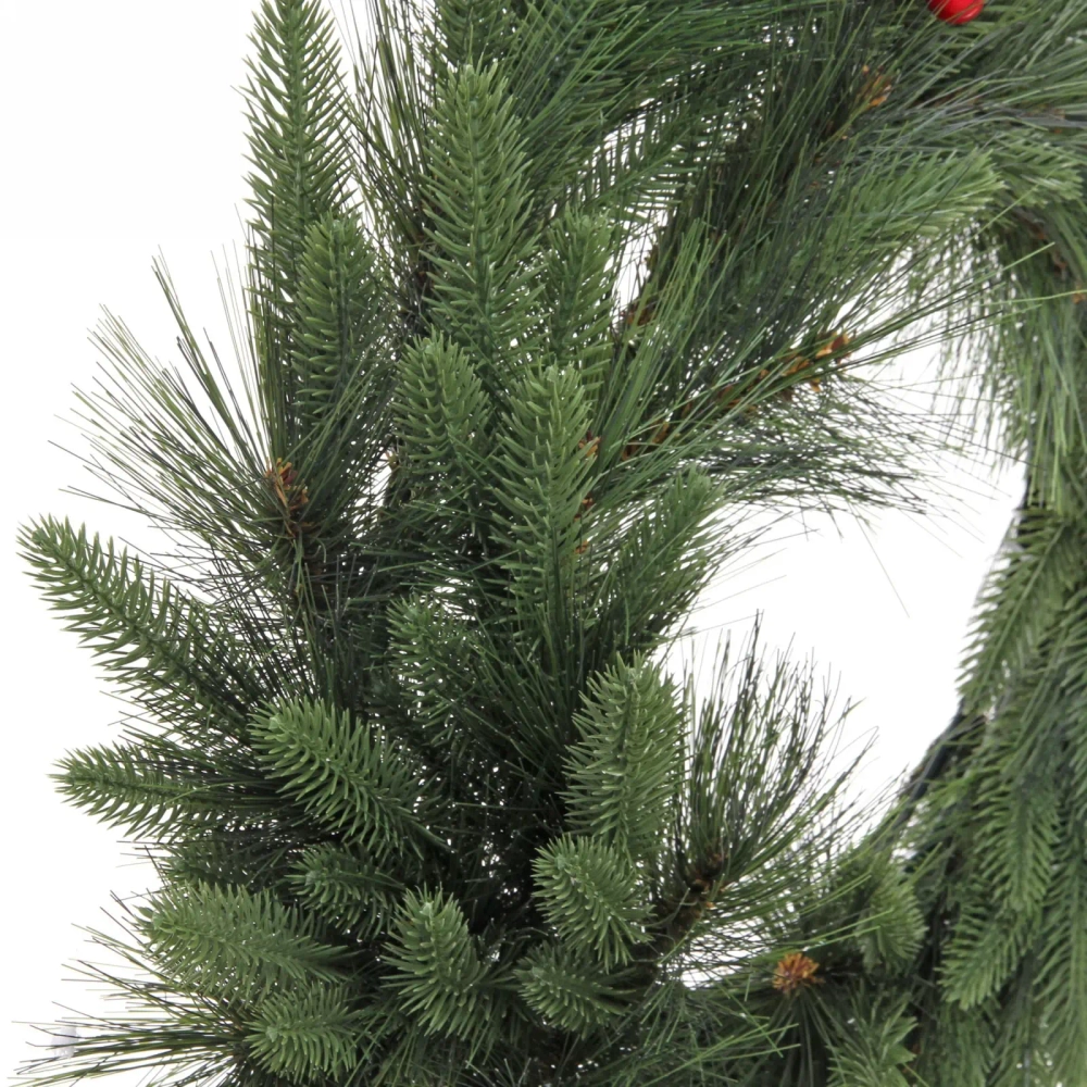 Венок хвойный новогодний «Сказочный этюд» 50 см, леска+резина, шишки, ягоды