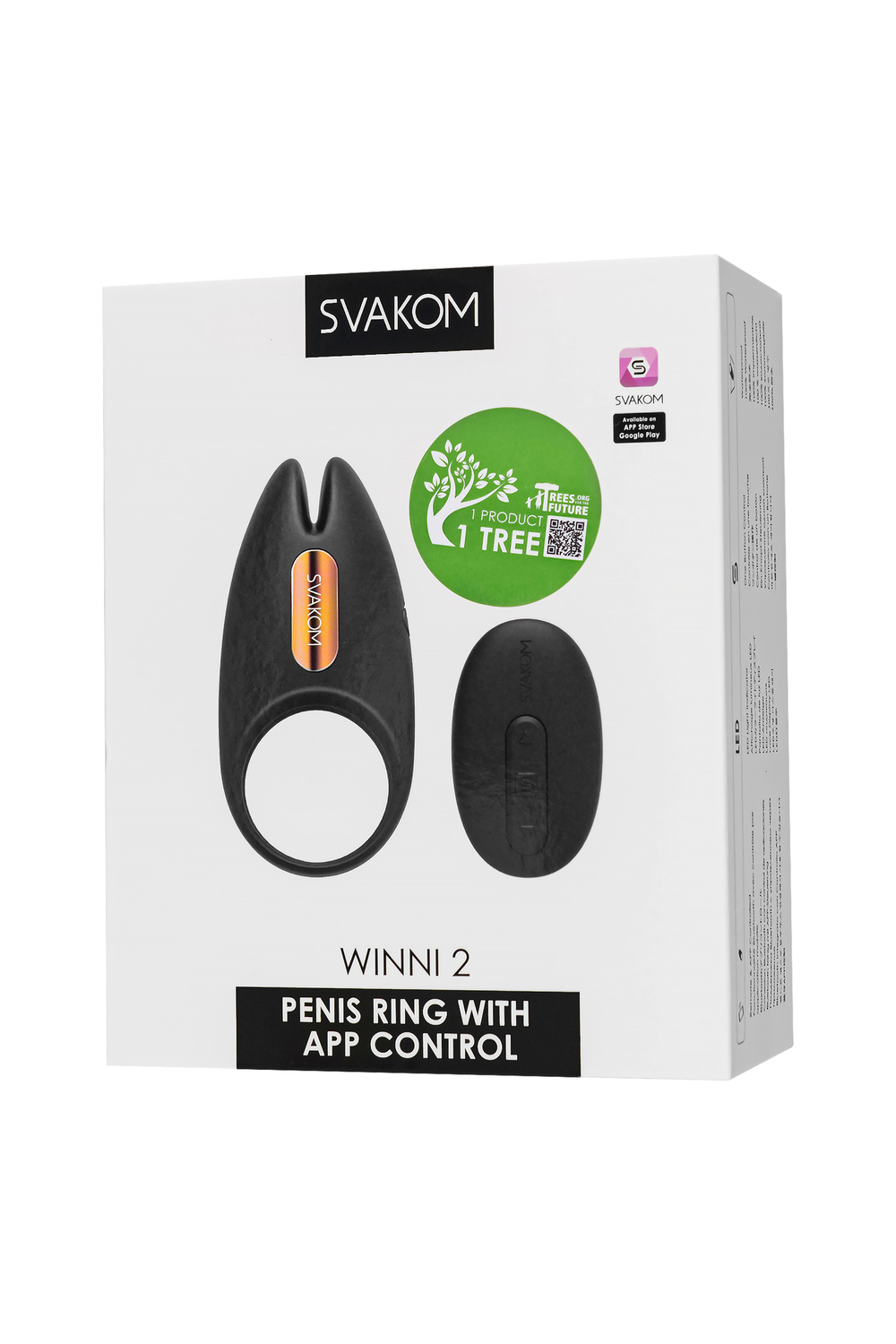 Виброкольцо Svakom Winni 2, силикон, черный, 9,3 см