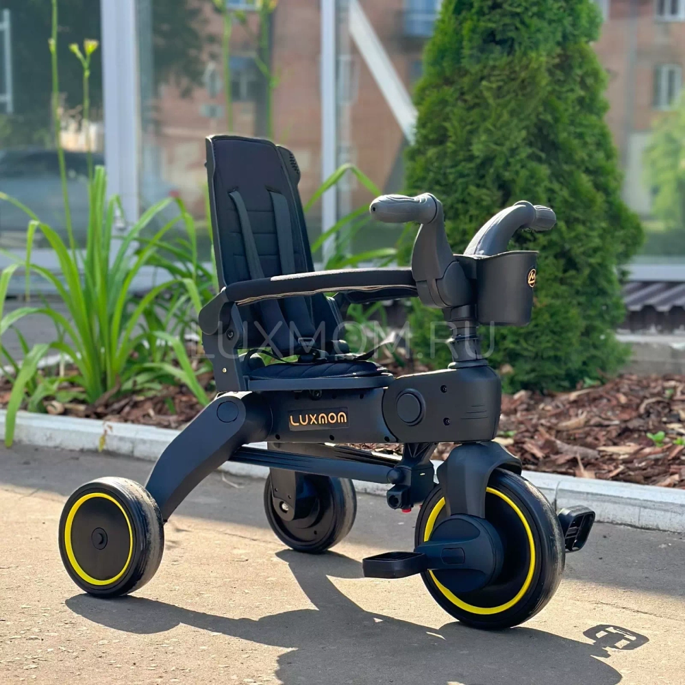 Детский трехколесный велосипед Luxmom S7 (черный)