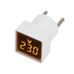 AC 220V 30mm квадратный европейский стандартный штекер LED цифровой дисплей AC вольтметр индикатор свет диапазон измерения 500V зеленый