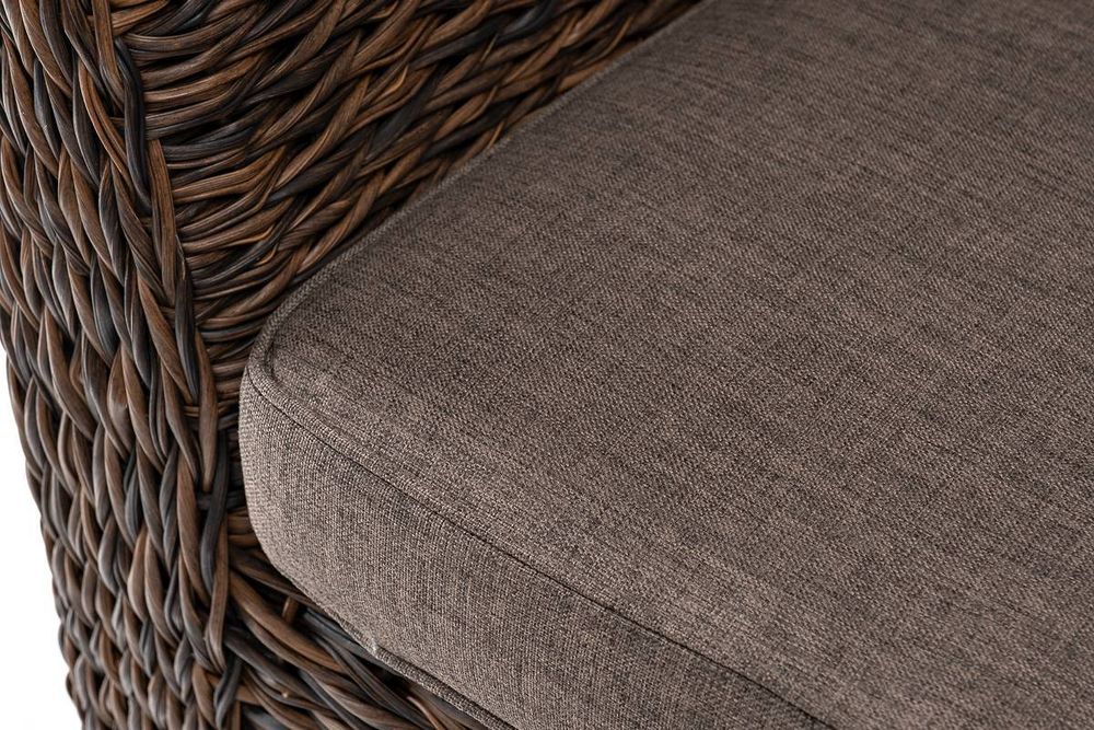 "Капучино" диван из искусственного ротанга (гиацинт) двухместный, цвет коричневый