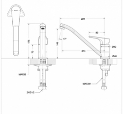 Смеситель для кухни Bravat Vega