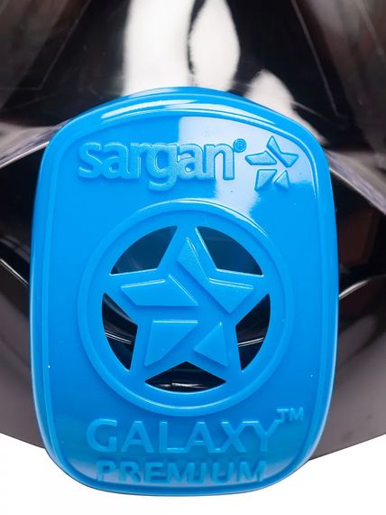 Маска полнолицевая Sargan Галактика премиум черная/синяя/голубая