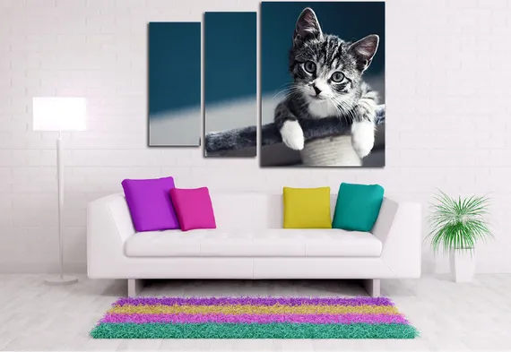 Модульная картина "Ласковый котёнок"