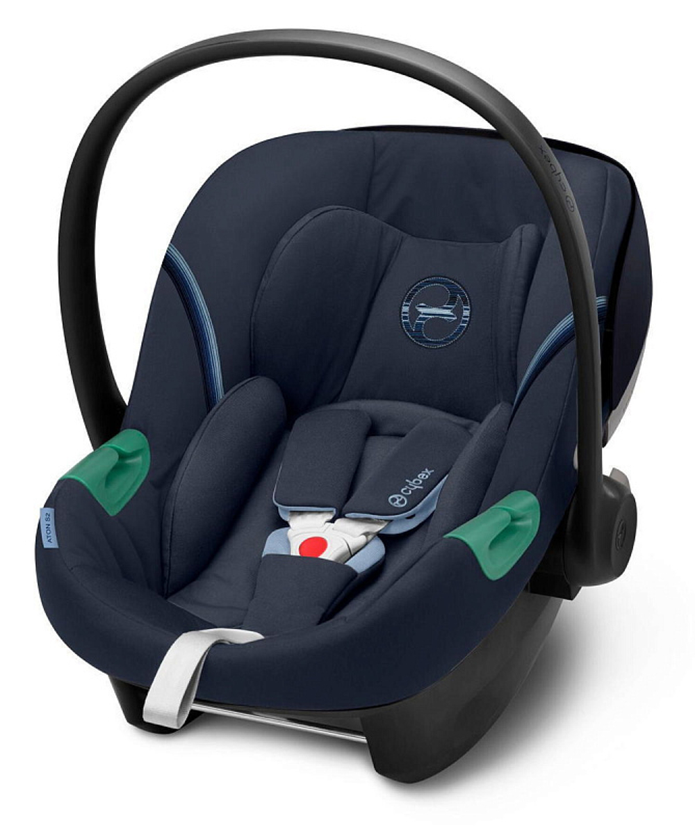Коляска 3 в 1 Cybex Priam IV Rosegold complete и автокресло Aton S2 i-Size Ocean Blue Cozy Beige