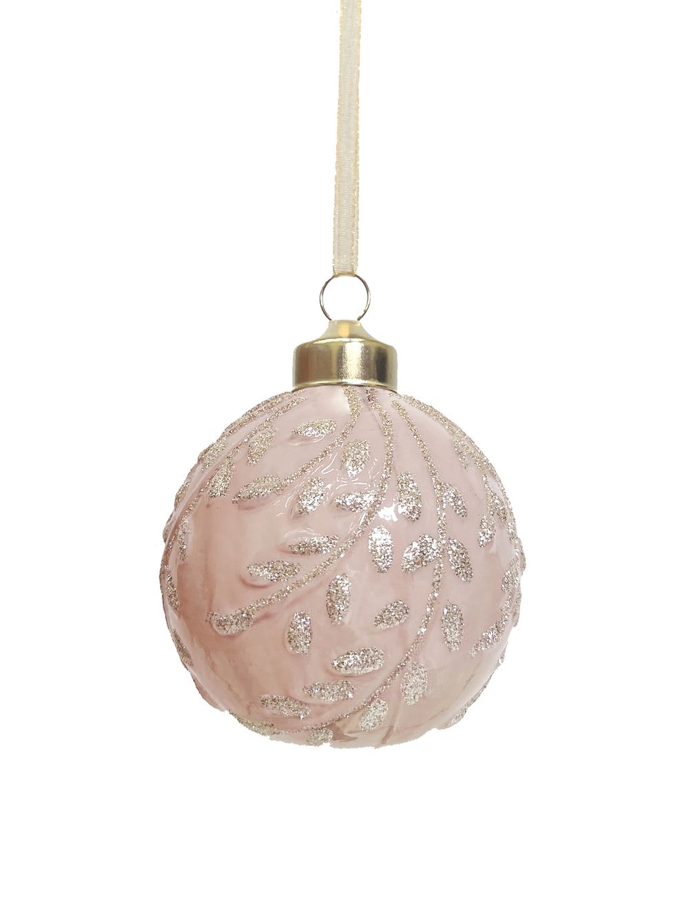 Набор елочных игрушек 8см 9шт ChristmasDeLuxe шампань