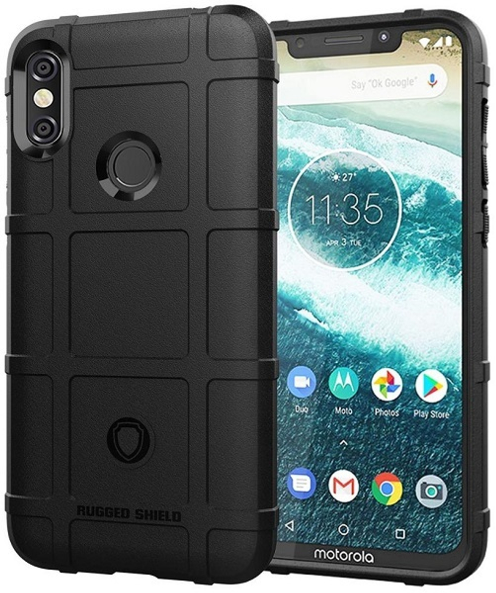 Чехол для Motorola Moto One Power (P30 Note) цвет Black (черный), серия Armor от Caseport