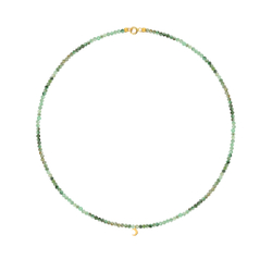 чокер из изумрудов с месяцем