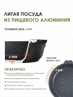 Сковорода "Мечта" Гранит со съемной ручкой от 18 до 30 см