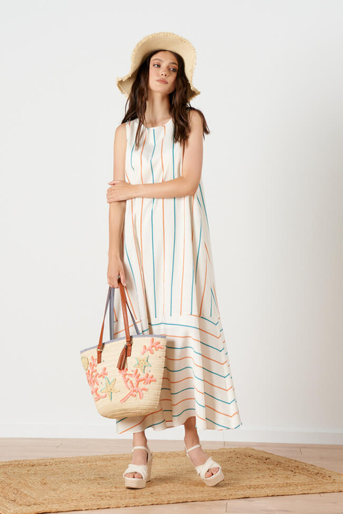 51667 Платье женское (молочный полоска)