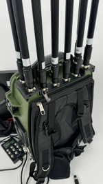 6 каналов / РЭБ Рюкзак подавитель дронов / Гарпия Mobile SKJ 1704 300W,  мощность 300Вт