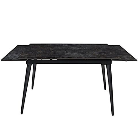 Стол керамический LA ALTA DENVER UMBER GLOSS 120, каркас черный