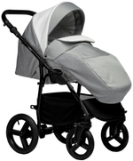 Детская коляска Indigo Impulse Eco 3 в 1 с автокреслом Avionaut Cosmo Grey Ie03 белая кожа/серый