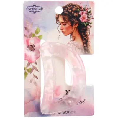 Заколка - краб для волос «AKS-EMPIRE», трапеция, цвет микс 6 цветов, 4,5*3см