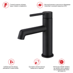 Смеситель для раковины Raglo R20.10.06, черный