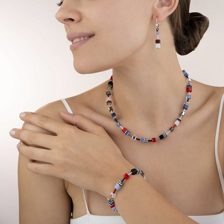 Серьги Coeur de Lion Blue-Red 2838/20-0703 цвет белый, красный, голубой