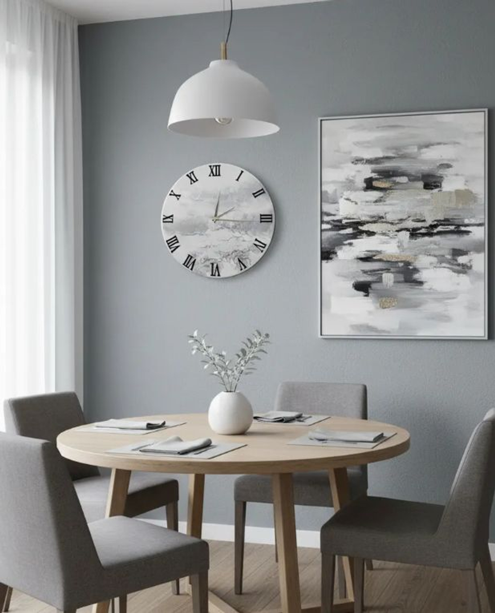 Часы настенные "Серебро" подарочные ручной работы