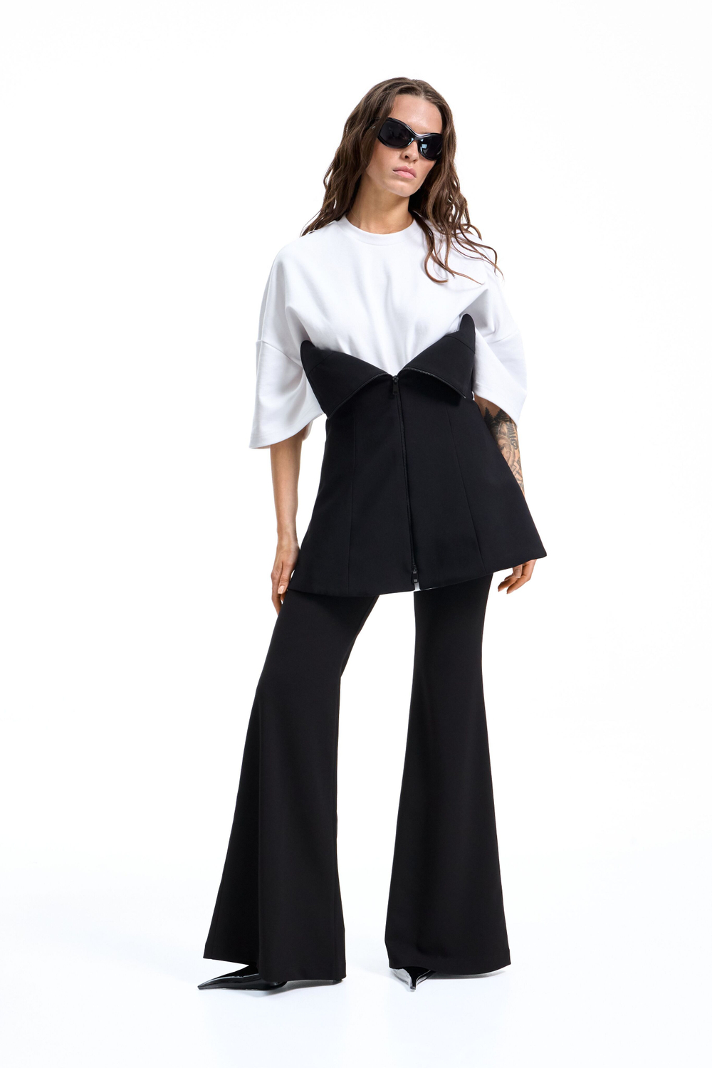 Брюки клеш Invitation black