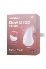 Белый вибромассажер в форме капли Dew Drop