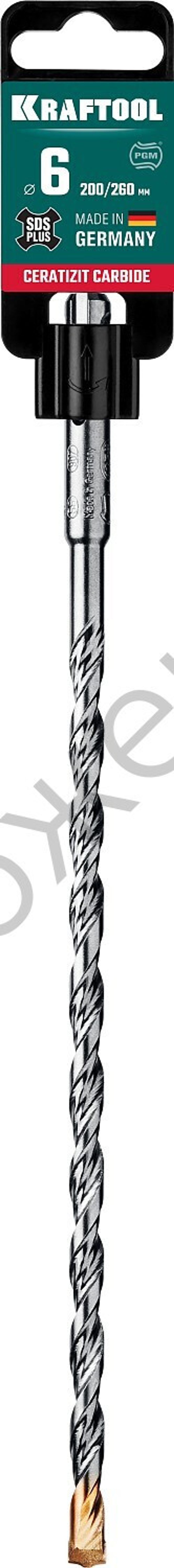 KRAFTOOL CERATIZIT CARBIDE 6 х 260 мм, SDS-plus бур (29320-260-06)