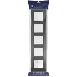 Рамка для розеток и выключателей ЭРА Elegance 14-5015-05 Classic, на 5 постов, антрацит