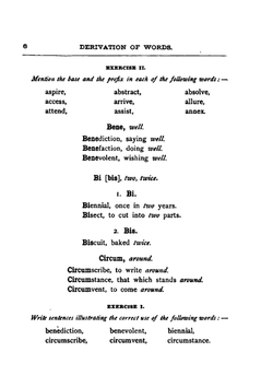 Derivation of Words, with Exercises On Prefixes, Suffixes, and Stems. An Appendix to Practical Lessons in the Use of English for Grammar Schools | Mary Frances Hyde