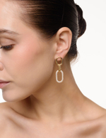 Серьги "Long Oval Shine" Gold