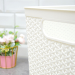 Корзина для хранения 21л квадратная "Keeplex Rattan", 29,5*29,5*27,5см, белое облако