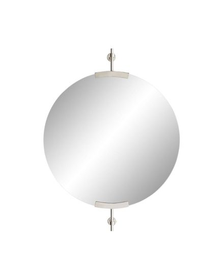 Серебрянное настенное зеркало “Олеан”