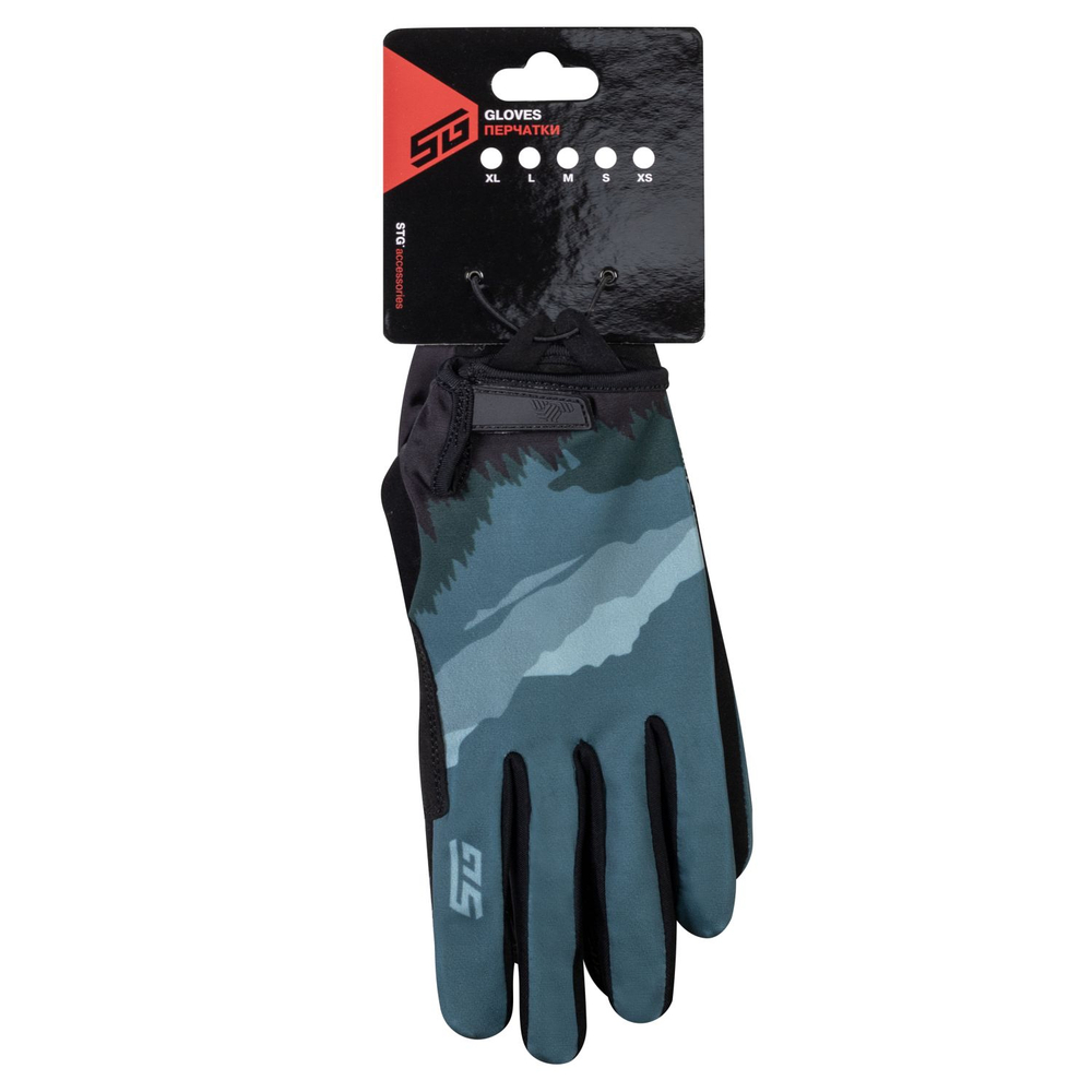 Перчатки полноразмерные STG Slim Skin, размер XS, зеленый с черным
