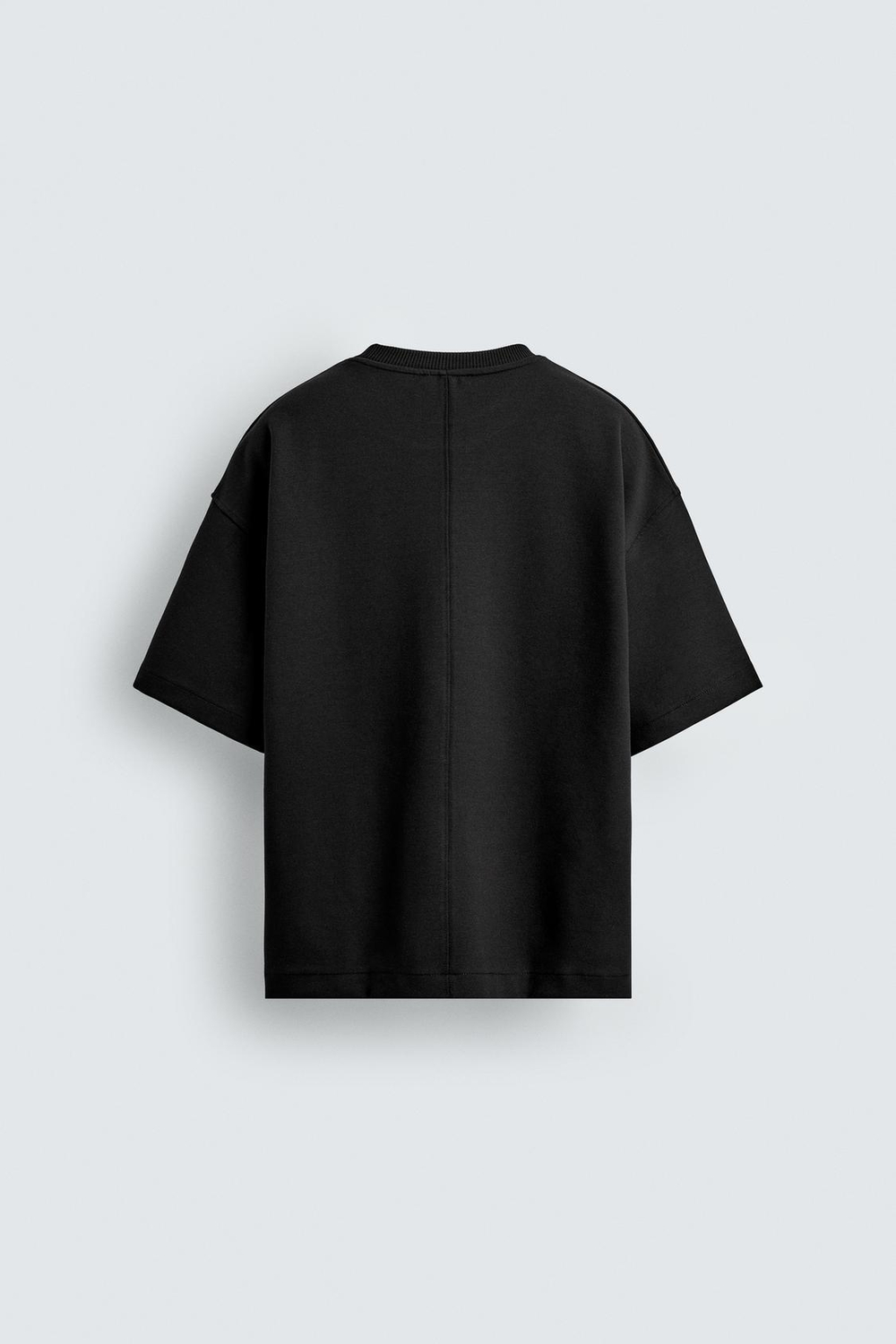 ZARA ТОЛСТОВКА INTERLOCK С НАШИВКОЙ, ЧЕРНЫЙ