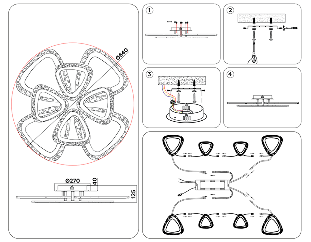 Ambrella Потолочный светодиодный светильник с пультом Original FA4515