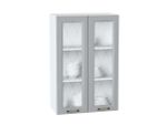 Шкаф верхний с 2-мя остекленными дверцами Ницца