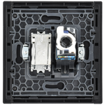 FORTE&PIANO Розетка двойная TV+RJ45 кат.6 FP637M металл шампань IEK