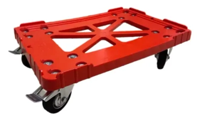 Пластиковая тележка для ящиков 600*400 с тормозами