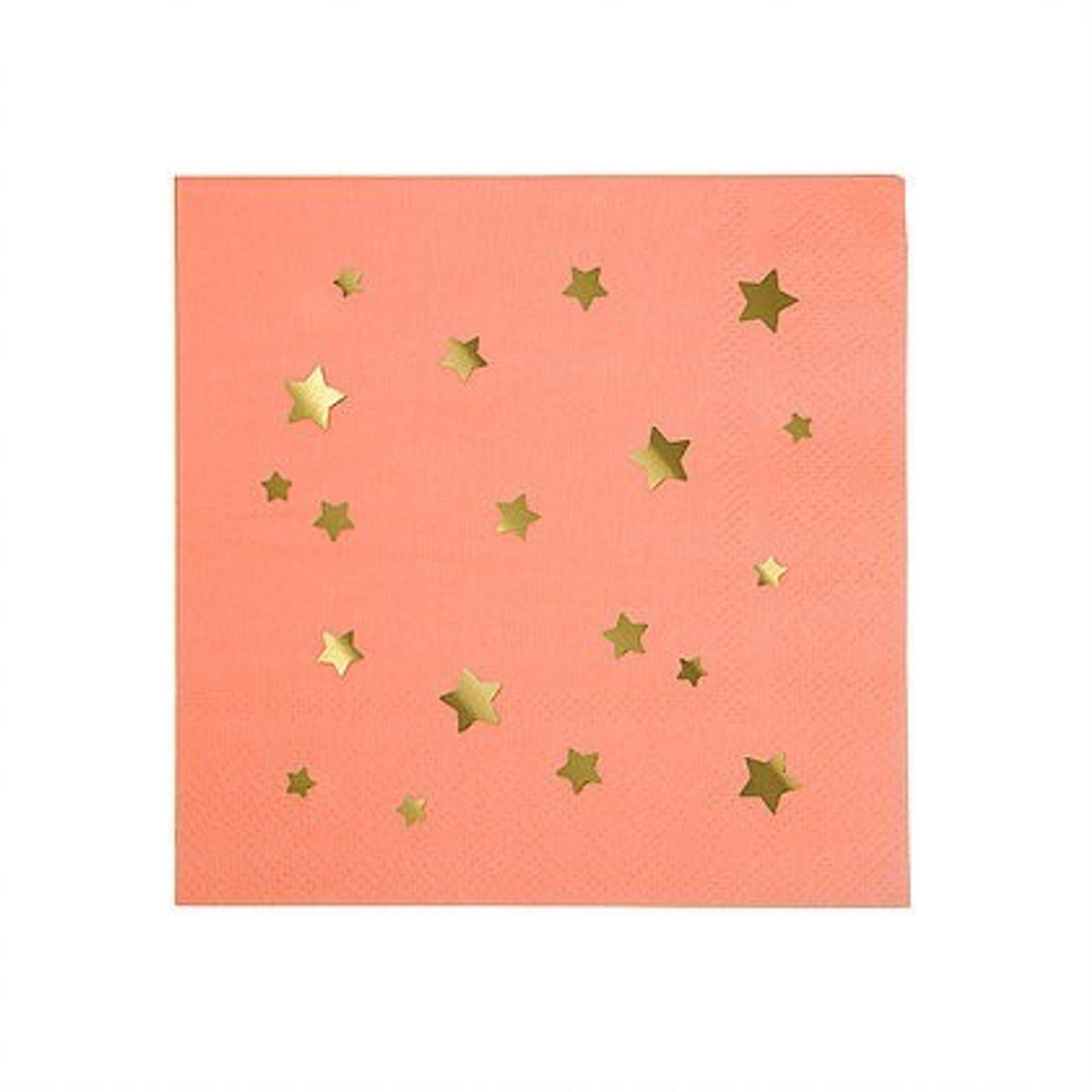 Салфетки цветные маленькие "Jazzy Star" 16шт