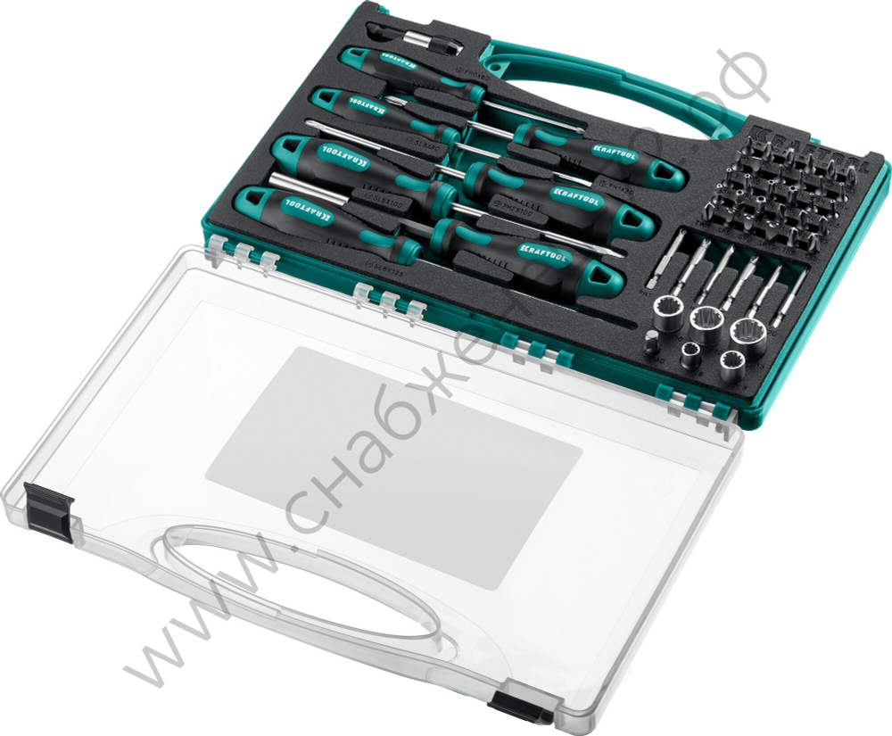 KRAFTOOL X-Drive-50 50 предм., Набор отверток и насадок (25815)
