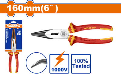 Изолированные плоскогубцы с изогнутым концом