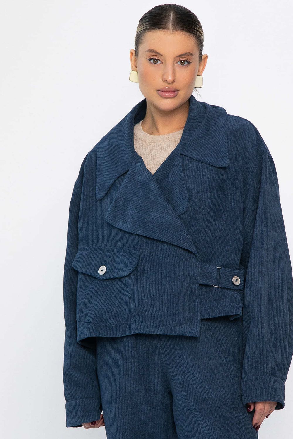Жакет укороченный Динара (синий) Б14325-39М LT Collection