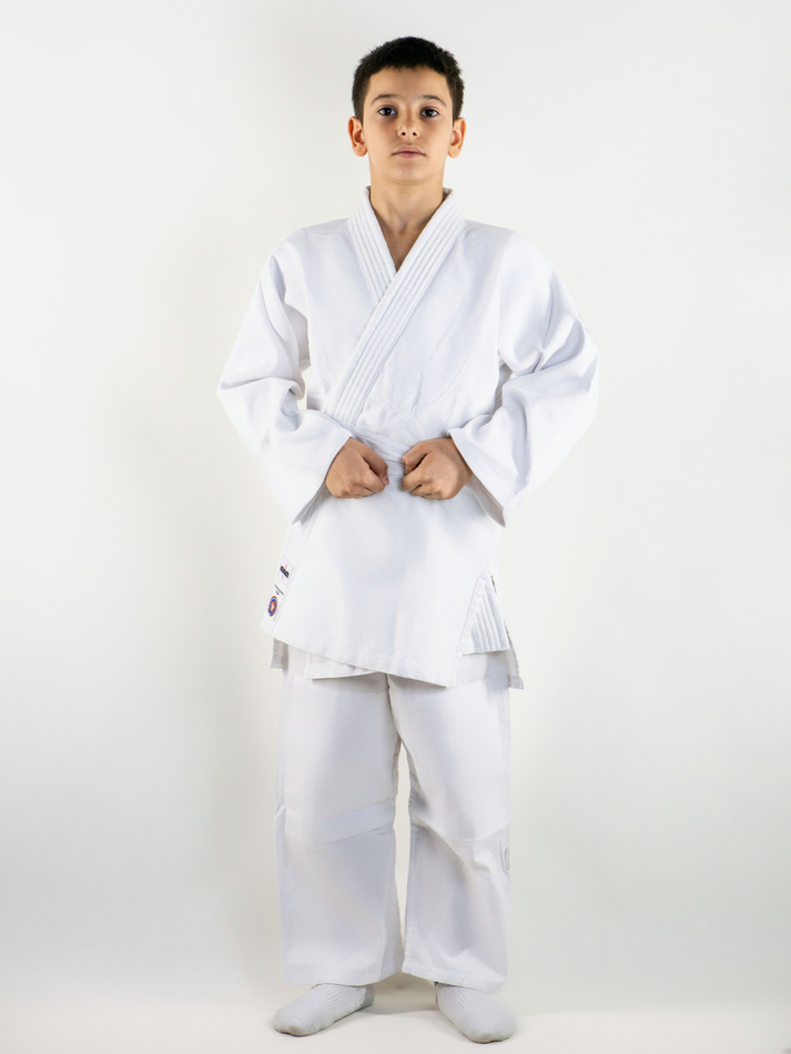 C333 Кимоно для дзюдо подростковое Clinch Judo Silver FDR белое