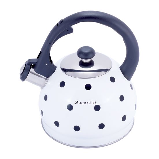 Чайник 2 л. из нержавеющей стали со свистком Kamille KM-1070 и нейлоновой ручкой