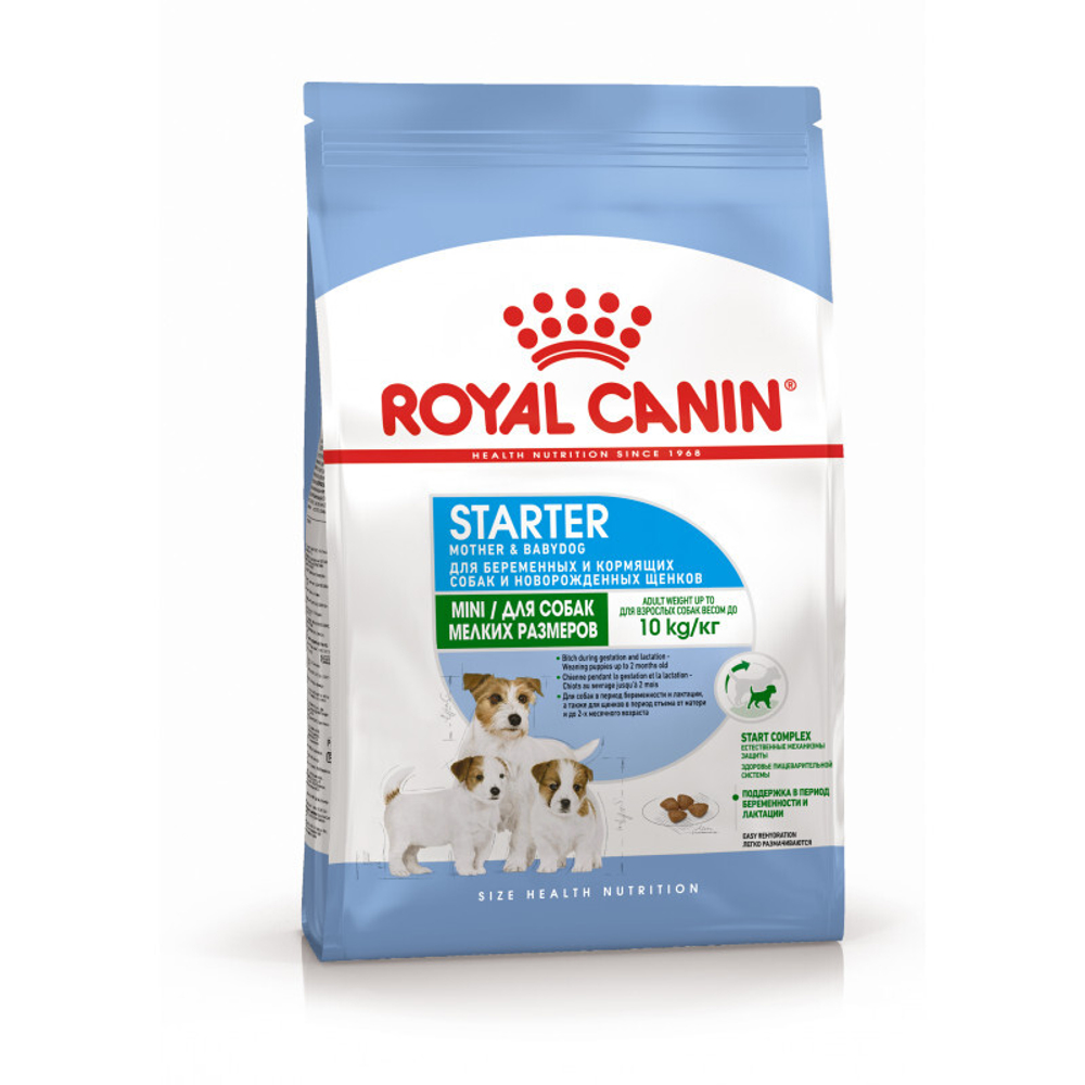 Royal Canin Mini Starter Корм сухой для собак мелких пород в конце беременности в период лактации для щенков в период отъема до 2-х месяцев 3 кг