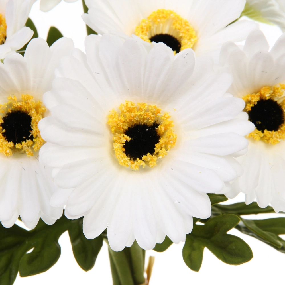 Цветы искусственные «Natur» 33см Герберы 7шт белые