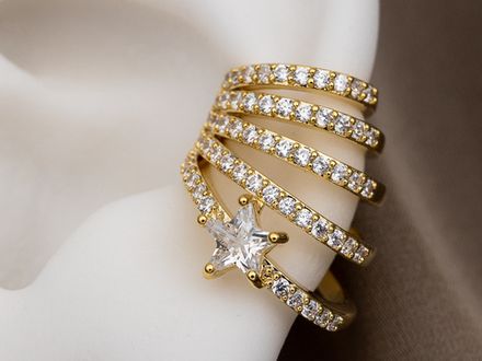 Кафф "Luckystar" со стразами