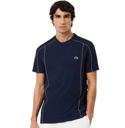 Мужская теннисная футболка Lacoste Ultra Dry Sport - navy blue