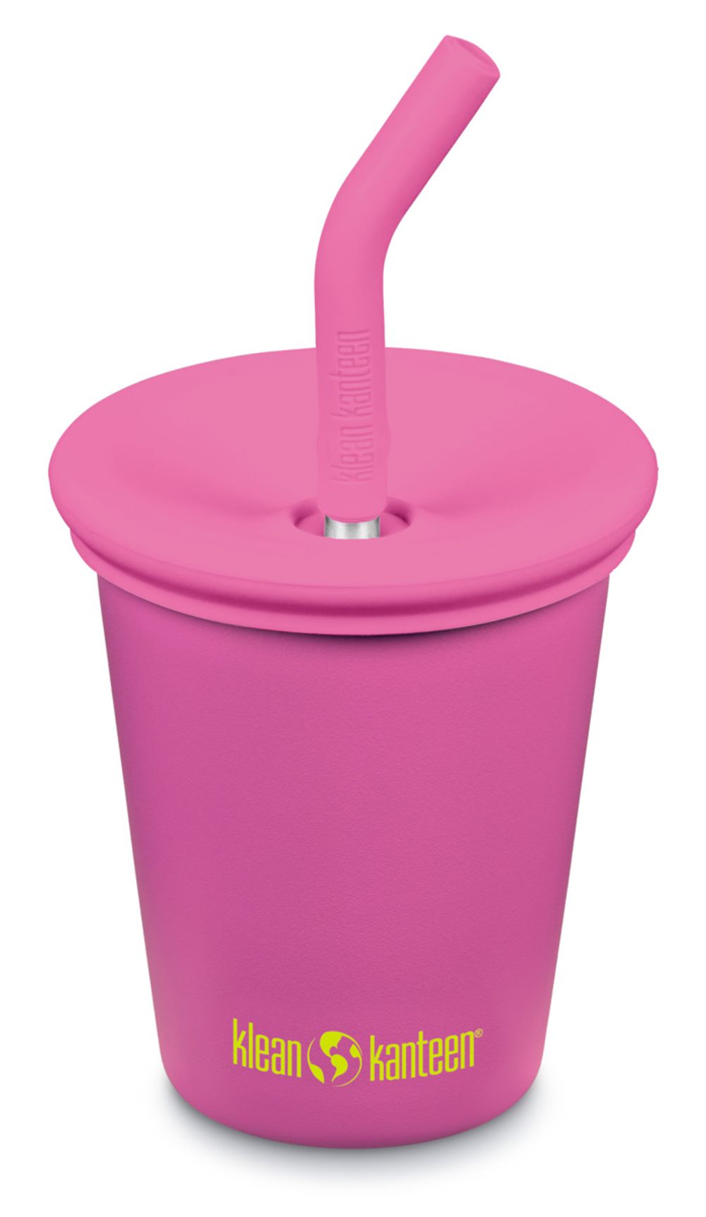 Детский стакан одностенный Klean Kanteen Kid Cup Straw Lid 10oz (296 мл) Rose Violet с трубочкой