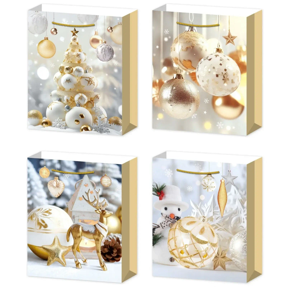 Пакет подарочный «Новогодние украшения» 32*26*10 см, микс