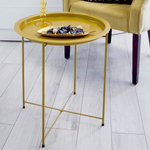 Столик складной металлический, Д470 Ш470 В505, золотой