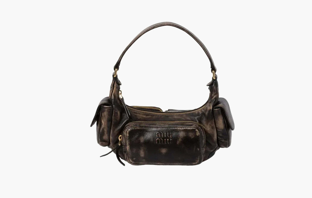 Сумка Miu Miu Nappa Leather Pocket Bag "Sand/Coffee"